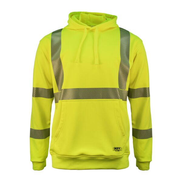 ANSI Class 3 Hi-Vis Segmented Tape Fleece Pullover Hoodie Thumbnail